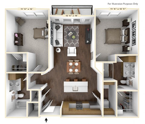B1 Floor Plan  at Avant & Avant II, Carmel, 46032